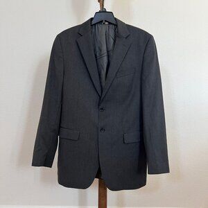 Banana Republic Men's Size 42L Dark Gray Modern-Fit 100% Wool Suit Jacket